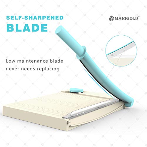 MARIGOLD Paper Cutter Corner Puncher - 12" Paper Guillotine 2-in-1 Paper Trimmer - Thumbnail 3