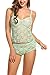 Avidlove Women Baby Doll Lingerie Sleepwear Pajamas Short Sets Lace Chemises Green S