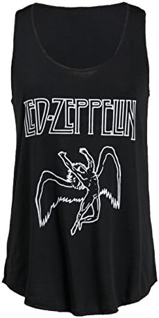 Fashionomics Womens Funny Graphic Fitness Workout Tank Tees Top (XL, LED Zeppelin)