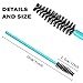 Akstore 100 Pack Disposable Eyelash Mascara Brushes Eyelash Brush Wands Applicator Makeup Kits (Colorful-Black)