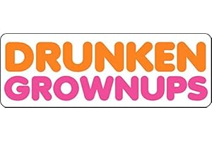 STICKER FRENZY Drunken Grownups Funny Vinyl Sticker 5 Inch (Single Pack)