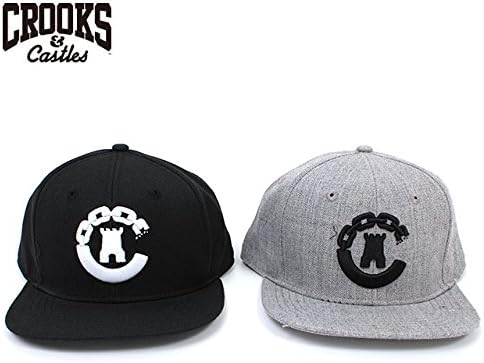 Amazon クルックス キャッスルズ Crooks Castles Hybrid C Snapback Cap クルックスアンドキャッスルズ スナップバック キャップ 帽子 ヘッドウェア ストリート系 B系 Crooks Castles Free グレー キャップ 通販