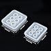 Mtlee 4 Pieces Round Square Silicone Bead Molds with Holes Resin Jewelry Making DIY Craft Tools and 4 Pieces Transparent Pipettes