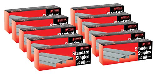 50,000 Staples, 10 Pack of 5,000 Count Standard
