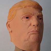 RRSHUN Donald Trump Latex Mask,Perfect for Carnival Halloween Adult Face Costume Latex,Full Head Unisex One Size