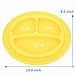 Heathybaby Silicone Mini Placemat + 2 Spoons - BPA Free - Improved Non-slip Suction - Baby Table Place Mat for Babies, Infants, Toddlers, Kids - Fit Most Highchair Trays (Yellow)