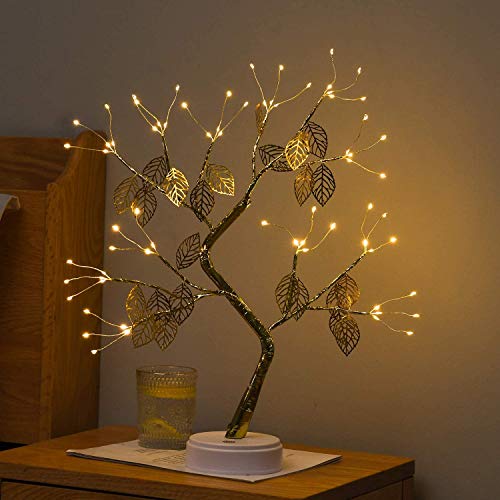 2021 Upgrade LED 108 Copper Wire Tree,Desktop Bonsai Tree Light