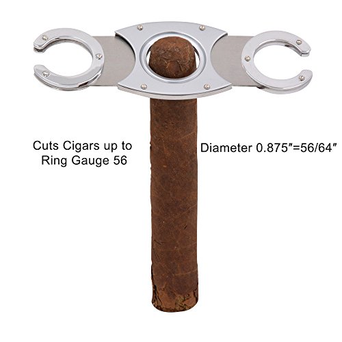 Cigar Cutters,Volenx Double Guillotine Stainless Steel Cigar Cutter