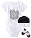 Nike Jordan, 3 Piece Infant Set, White/Black/White/Black , 0-6 Months