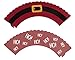 Santa Claus Cupcake Toppers and Christmas Cupcake Wrappers (100 Pieces)