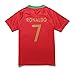 KID BOX 2018 Portugal Cristiano Ronaldo #7 Home Red Kids Soccer Football Jersey Gift Set Youth Sizes (Red (2018), 5-6 Years)