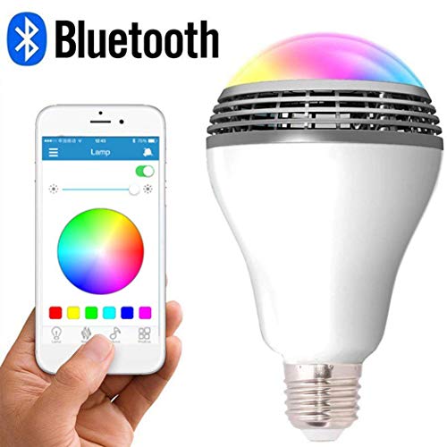 Mialoe LED Smart Light Bulb with Bluetooth Speaker and APP Control RGB Multi Color Changing Dimmable