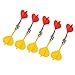 10pcs Replacement Durable Safe Plastic Wing Magnetic Darts Bullseye Target Game Toys (Red Yellow)