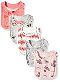 Rosie Pope Baby 5 Pack Bibs, Red, One Size