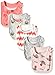 Rosie Pope Baby 5 Pack Bibs, Red, One Size