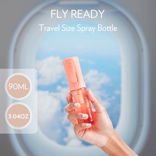FLAIROSOL Hair Spray Bottle, Small Spray Bottle, Travel Size 90ml, Continuous Water Mist with Ultra Fine Mist for Toner, Face, Skin Care and Hair Mist, Orange