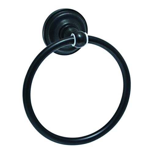 MODONA Four Piece Bathroom Accessories Set, Includes 24" Towel Bar, Robe Hook, Towel Ring, and Toilet Paper Holder - Rubbed Bronze - Viola Series - 5 Year Warrantee