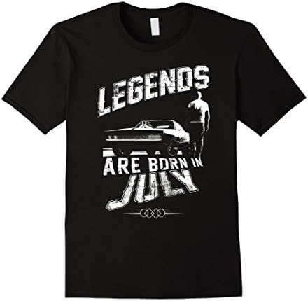 Men's Fast Shirt Furious 8 Legends Are Born In July  Large Black