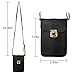 WOZEAH Crossbody Purse And Handbags Mini Cellphone Pouch Wallet Bag (black)