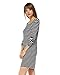 Striped 3/4 Tabbed Sleeve Midi T Shirt Dress Elain & J