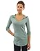 PattyBoutik Women's Hoodie Curve Hem Tunic Top