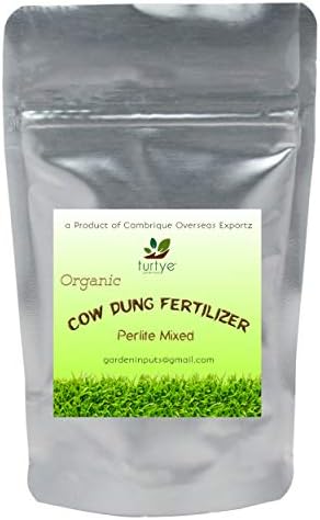 Turtye Organic Cow Dung Fertilizer for Garden Plants with Mixed Perlite (2.5Kg)