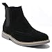 Alpine Swiss Mens Chelsea Boots Genuine Suede Dress Ankle Boots Wingtip Shoes Black 10 M US