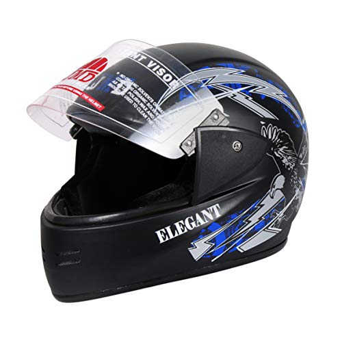 JMD HELMETS Full Face Matt Finish Graphic Helmet (Black and Blue, Large) JMD HELMETS Full Face Matt Finish Graphic Helmet (Black and Blue, Large)