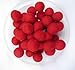 Wool Felt Balls Beads Natural Felting Woolen Felted Fabric Felting for Home Decor Crafts Handcrafts DIY 50pcs 20mm(red)
