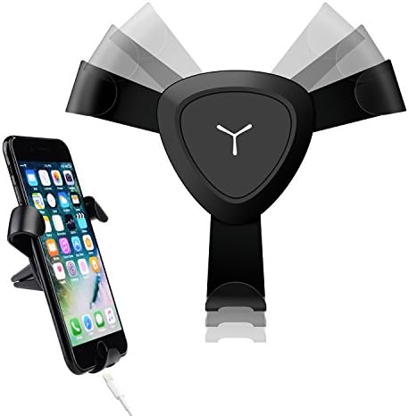 Air Vent Car Mount,by Lenmoon,Cell Phone holder for Car, Car Cradle for Smartphones, New Novel Design,Compatible with iPhone 7 7 Plus SE 6s 6 Plus 6 5s 5 4s 4 Samsung Galaxy S6 S5 S4 and More(Black)