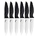 Steak Knives set of 6, Nano ID Ceramic Stake Knife Sharp Ceramic Knife Perfect Festival Present (black)