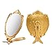 PROBEAUTIFY Decorative Hand Held Mirror | Butterfly Design with Handle | Lightweight & Folding | 180 Degrees Portable Travel Makeup Mirror (Gold)