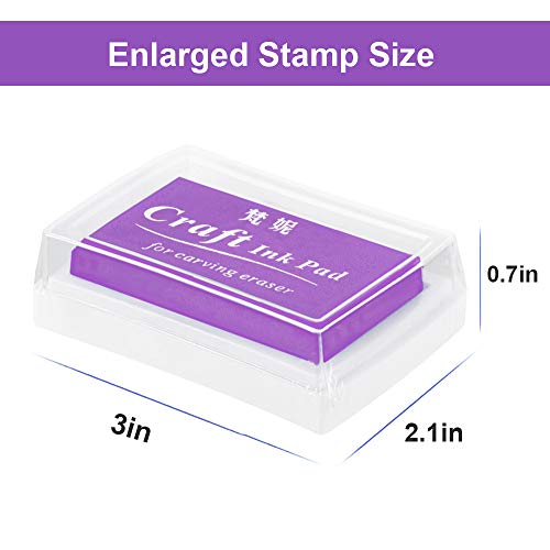 Ink Pads, GYORGKSHI Washable Ink Stamp Pads for Kids, Craft Scrapbooking Stamp Pads for Rubber Stamps, Paper, Fabric (16 Colors) - Thumbnail 3