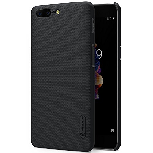 Oneplus 5 A5000 Case Nillkin Frosted Shield Matte Plastic Slim Fit Case Cover Shell (with Screen protector film) (Frosted) (Black)