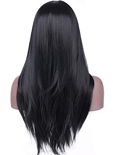 image for aSulis Synthetic Long Full Wig Straight Black Hair Wigs for Black Wome