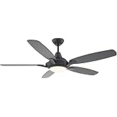 Wind River WR1440MB Solero 52" Ceiling Fan with LED Light and Remote, Matte Black