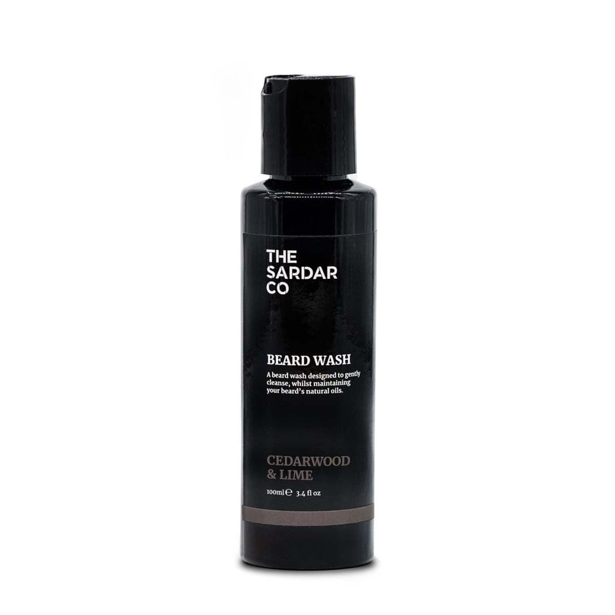 The SARDAR CO Cedarwood & Lime Beard Wash | Deep Cleansing & Hydrating | Promotes Beard Growth | Natural Ingredients | 100ml
