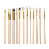 eshion 12pcs Makeup Brushes Cosmetic Powder Brush Contour High-light Eyebrow Eyeshadow Make-up Set