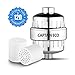 Eco Shower Filter with 2 Cartridges + Shower Curtain, for Adult Baby Pet- Universal Multi Stage Replacement, Removes 99% Chlorine