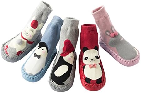 Moonsocks Cartoon Animal Kids Toddler Baby Anti-Slip Sock Boots Slipper Shoes