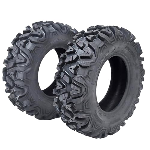Set of 2 All-Terrain Tire - 23x7x10 ATV Tires, 23x7-10 ATV Tires, 4 PR, Tubeles…