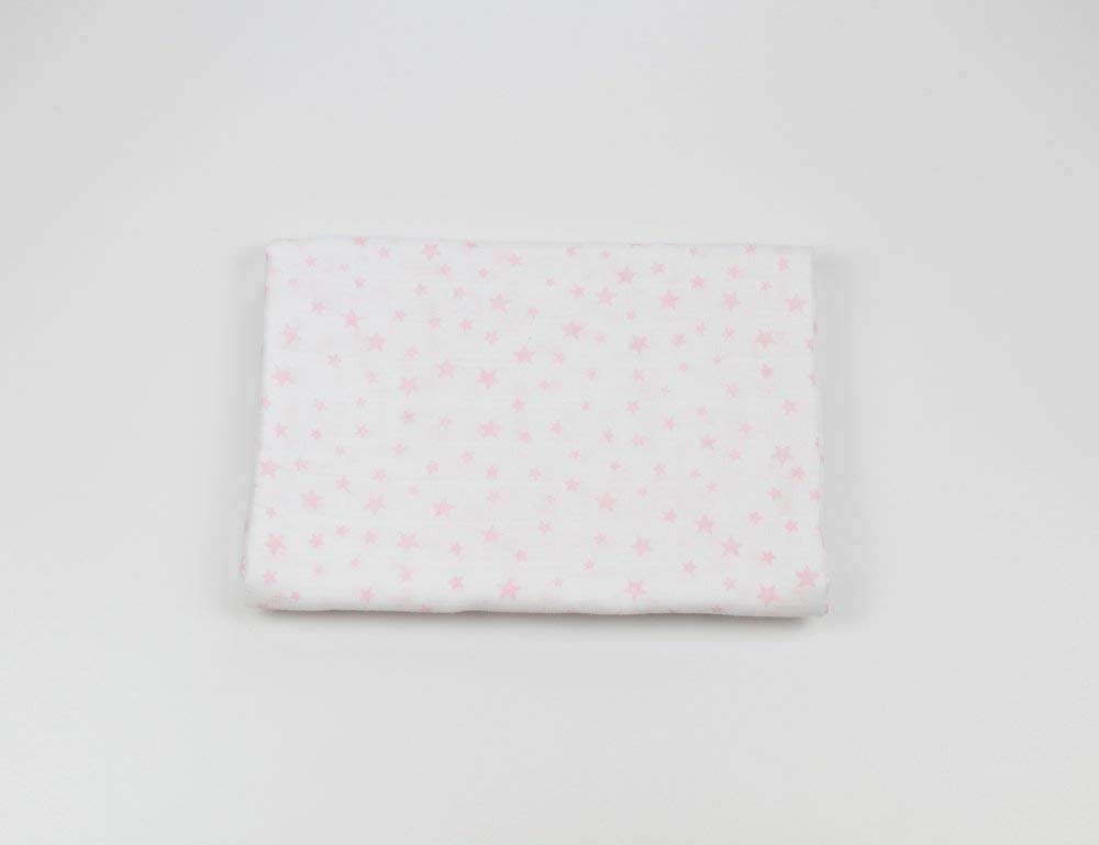 Ti TIN 100% Cotton Muslin 120 x 120 cm, Breathable, Light and Soft, Ideal for Babies 0-36 Months, Easy Wash and Dryer, Made in Spain, Pink Star Print