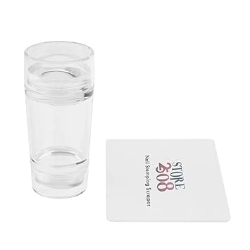 Store2508 Clear Jelly Nail Stamper & Scraper with 2.8 Cm Stamp Head.