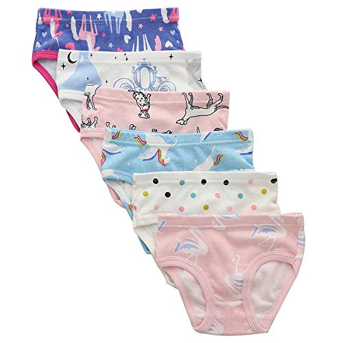 benetia Toddler Girls Underwear Cotton 6-Pack 3t 4t