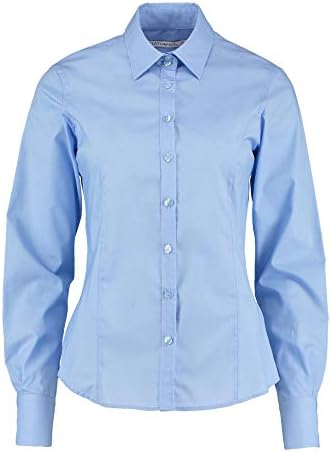 Kustom Kit Womens Ladies Plain Long Sleeved Shirt Work Formal Office Business Tailored Fit