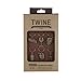 Twine Antiqued farmhouse decor wine charms and drink markers for wine glasses, 6 count