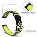 B-Great 20mm Quick Release Breathable Watch Band Compatible with Samsung Galaxy Watch (42mm) Garmin Vivoactive 3 Music Garmin Forerunner 645/Music Ticwatch C2/E Amazfit Bip Smartwatch, Black/Lime