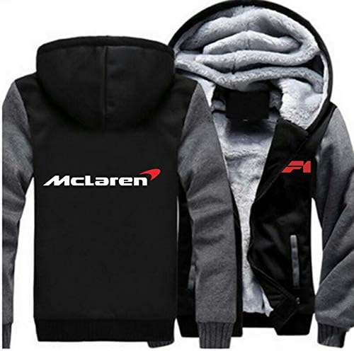 Hommes De Voiture McLaren Logo Hoodies Épaissir Zipper Veste Unisexe manteaux