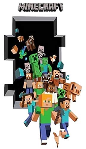 Epic Gifts Minecraft Wall Decal Sticker 3D Cartoon Wallpaper Family