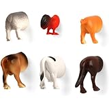 Kikkerland Farm Animal Butt Magnets, Set of 6 (MG26)